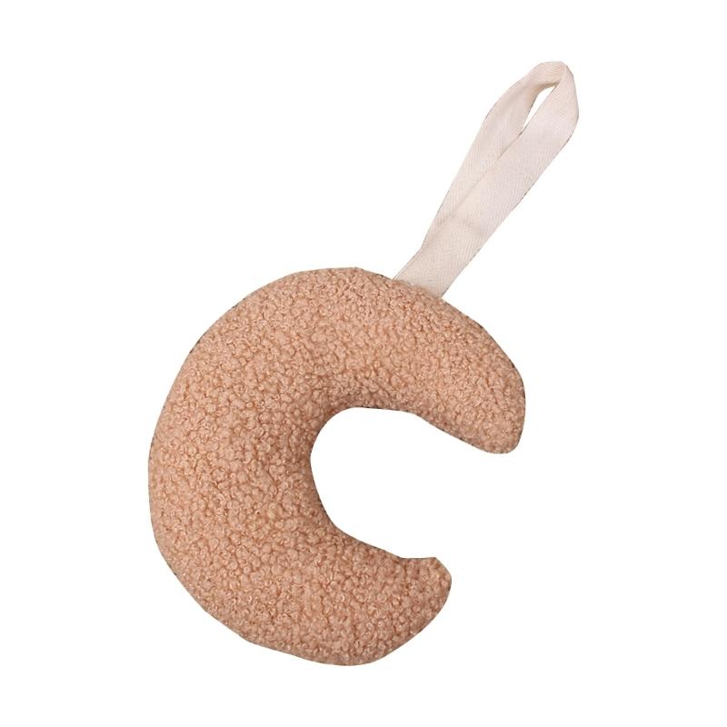 

Pacifier Chain Plush Pendant Pacifier Clip Holder Soft Moon Shaped Crib Hanging Decorations Infant Pacifier Accessories хаки