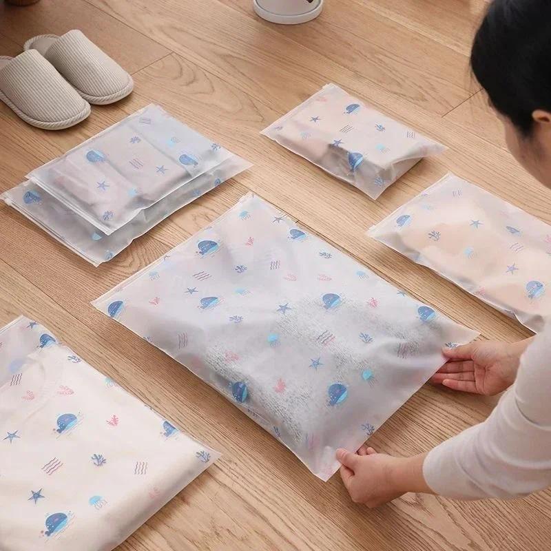 10 bucăți de călătorie cu fermoar geantă de depozitare pentru haine, geantă de ambalare impermeabilă, organizator de lenjerie de corp, pantofi, husă cu fermoar, organizator de dulap