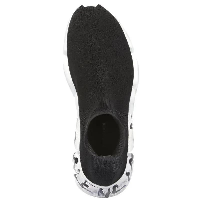 Balenciaga Speed 2.0 Graffiti Recycled Knit Black Women's (Unisex) Casual Shoes 617196W2DD41091