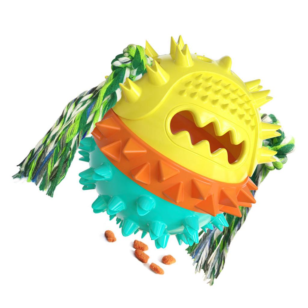 Squeaky Dog Toy Treat Dispensing Jumping   Sound Making   Chewer Pet Interactive Game Tool for Household Use