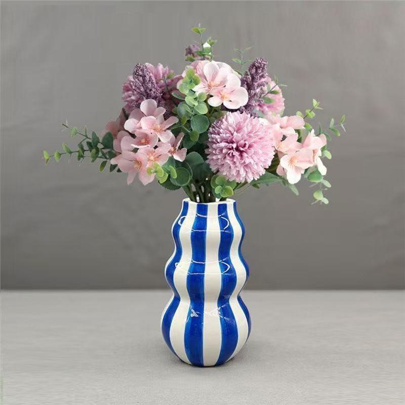 AS60-Circle Desktop Flower Arrangement Painting Vase Ornaments Living Room Bedroom Entrance Art Decoration