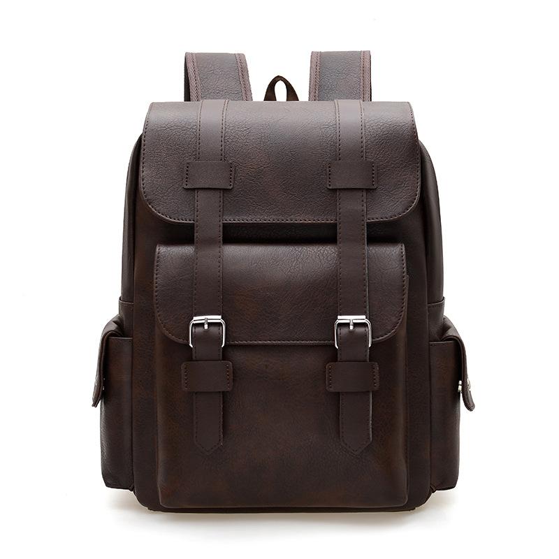 Fashion Luxury Men Backpack Waterproof PU Leather Travel Bag Man Large Capacity Teenager Male Mochila Laptop Backpacks