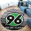 Hannover 96 Custom Name Round Area Rug,Carpet Rug for Living Room Bedroom Sofa Playroom Decor,Non-slip Floor Mat