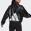 (WMNS) Giacca adidas Wvn Stampa Logo Lucida Collo Alto Giacca Cappotto Nera Donna HI1197
