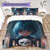 Dark-style girl Pattern Bedding,Quilt Set Quilt Cover Pillowcase Home Birthday Gift (1*duvet cover+2*pillowcase,without core)XSJT0917225
