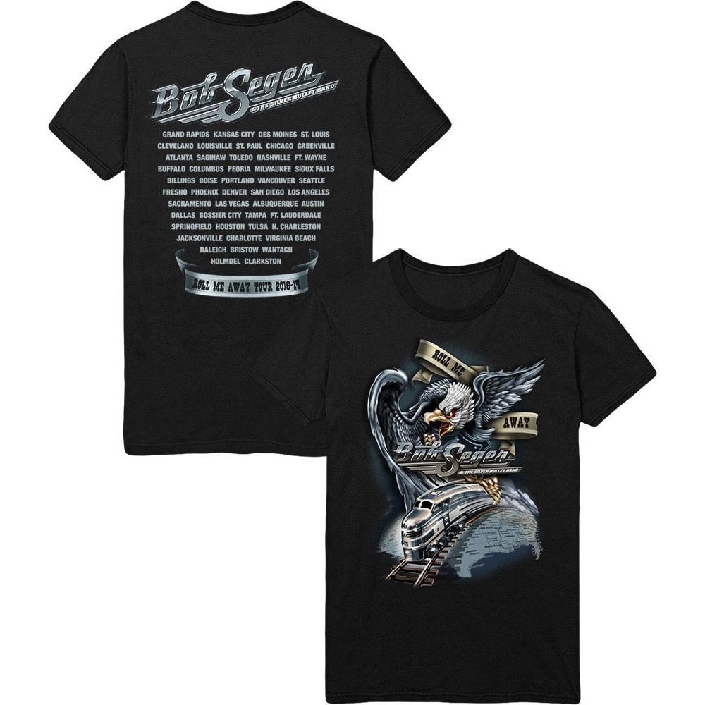 

Men s Bob Seger 2-Sided Tour T-shirt Black 4XL