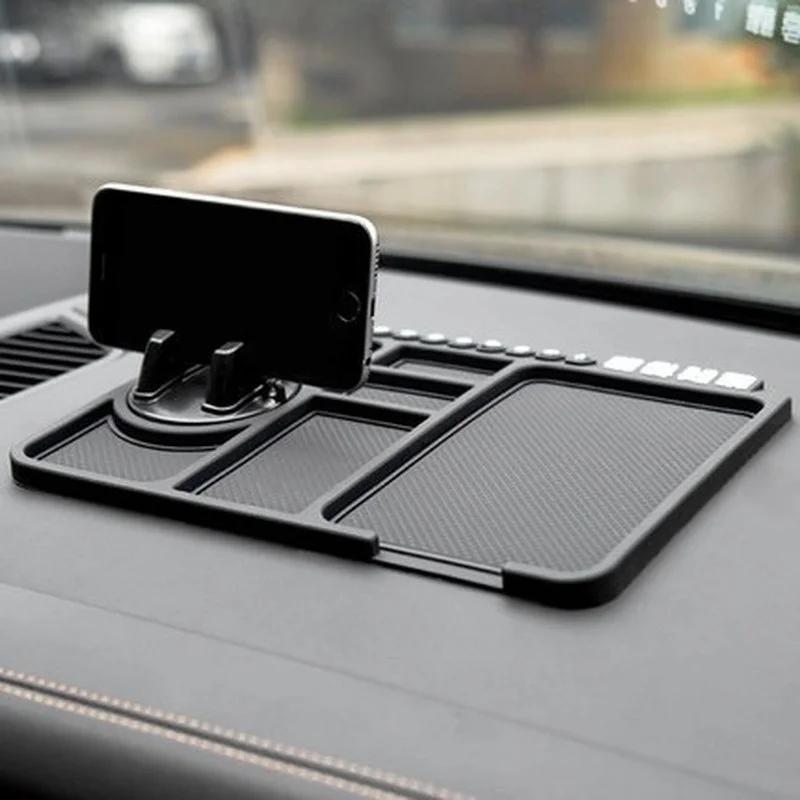 Multi-function Car Anti-skid Pad Mobile Phone Navigation Bracket Rack Instrument Panel Temporary Number Parking Card Mat