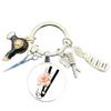 Scissors Comb Hair Dryer Keychain - Barber Shop Stylist Gift