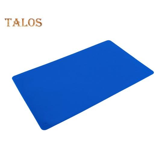 Силиконовый коврик для столовых приборов, термостойкий водонепроницаемый коврик для еды с приподнятыми краями, нескользящий грязеотталкивающий коврик для выпечки для детей, защита столешницы для рукоделия синий