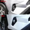 2*Carbon Fiber Color ABS Front Fog Light Lamp Cover Trim Fit For Toyota Rav4 2019-2021