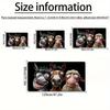 2D Flat Funny Farm Animals Donkey Horse Sheep Selfie Flannel Door Mat Non Slip Cartoon Rug For Kids Room Entryway Floor
