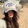 Korean Embroidery Letters Hip Hop Duckbill Hat Men Women Snapback Cotton Baseball Cap Outdoor Sports Dad Trucker Sun Hats
