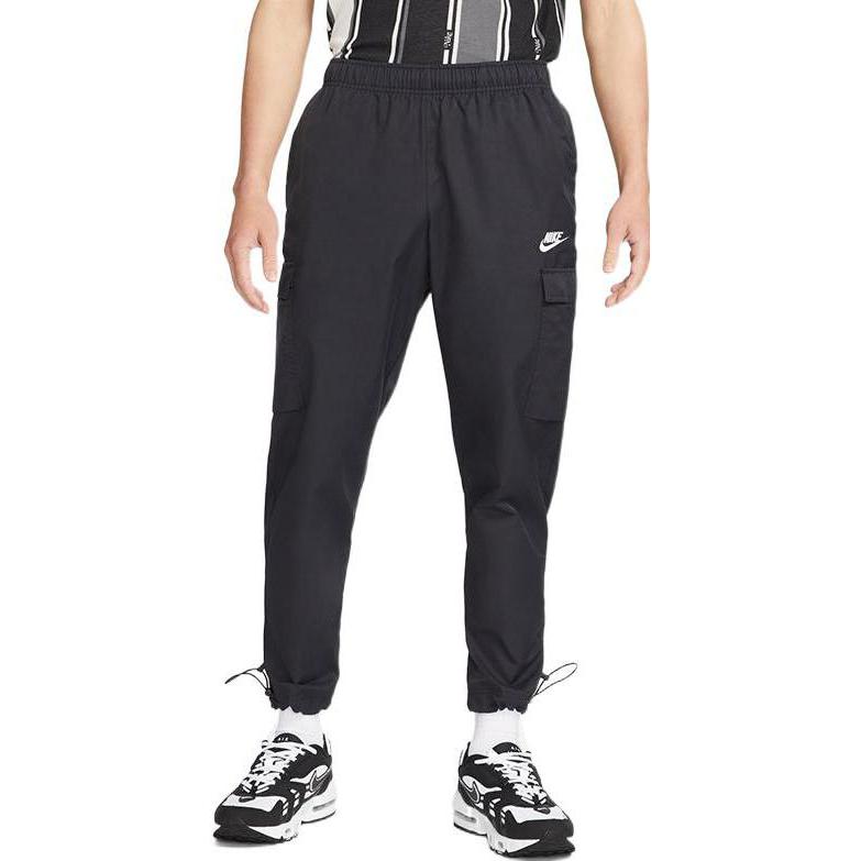 Nike Sportswear Solid Color Logo Weave Utility Casual Pants Men Bottoms Black DN4361-010