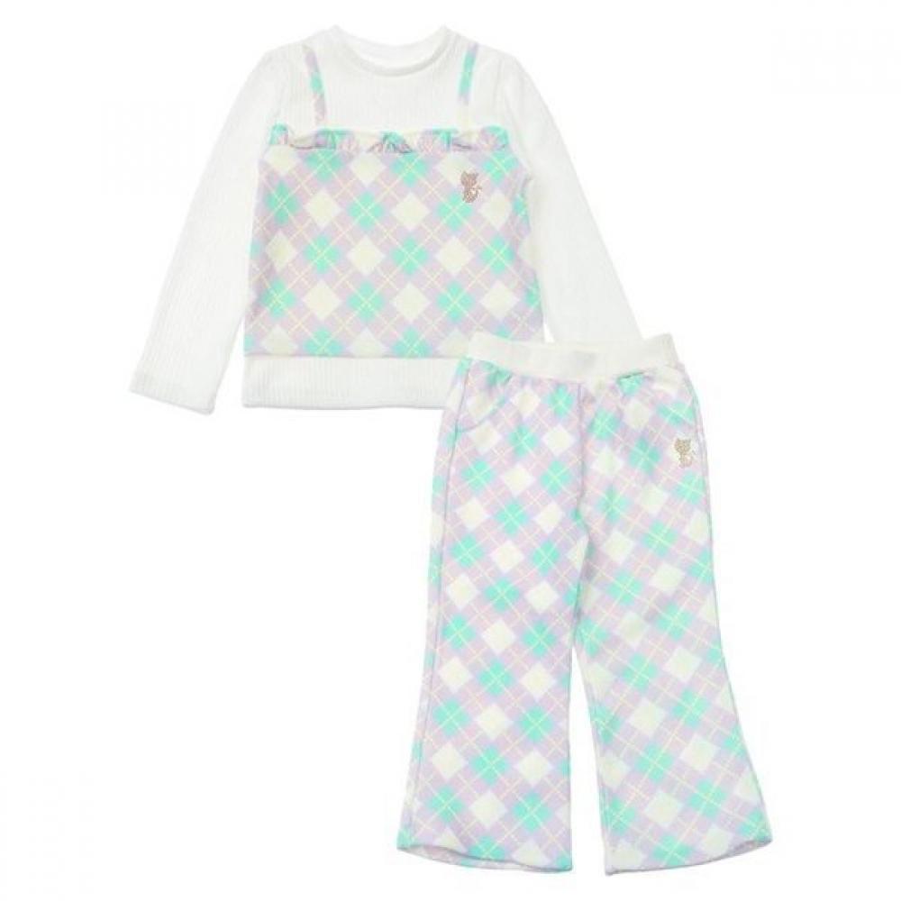 

French Cat Iv Check Bustier Ts Iv Check Pt Set Q51dkt260 Q51dkp160 Ivory/120