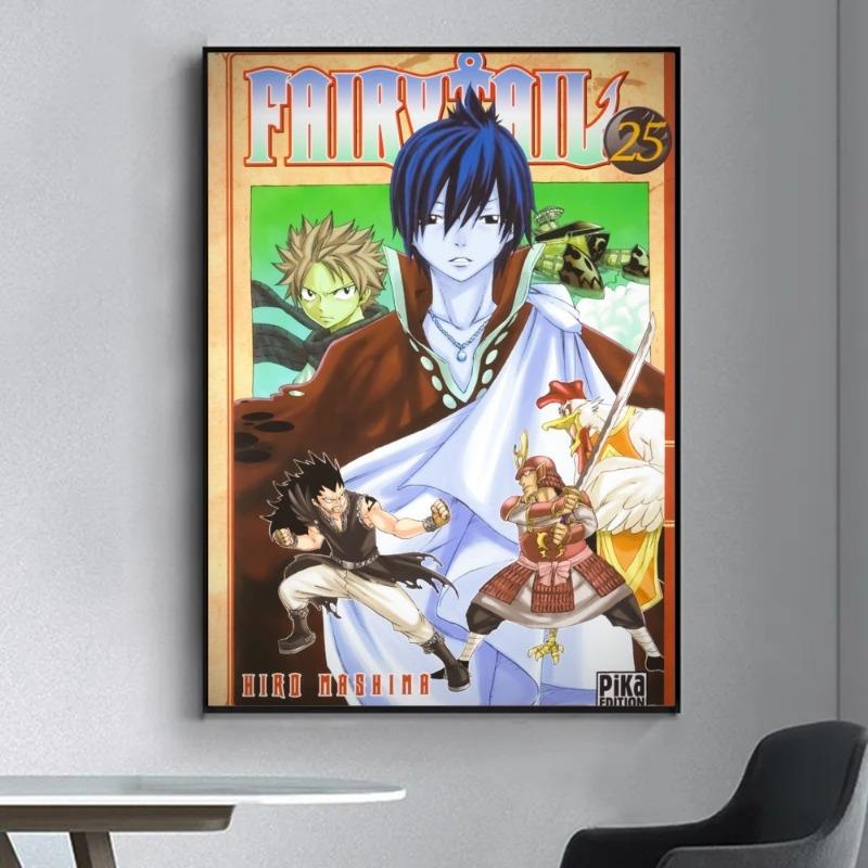 FAIRY TAIL Poster Ausgefallenes Poster Wandaufkleber Leinwandgemälde für Wohnzimmer Bar Vintage Dekorative Malerei