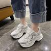 Dad Shoes Girl 2025 Spring Versatile Breathable Little White Shoes Korean Version Height Increasing Thick-soled Lightweight Casual Shoes Hot Sale