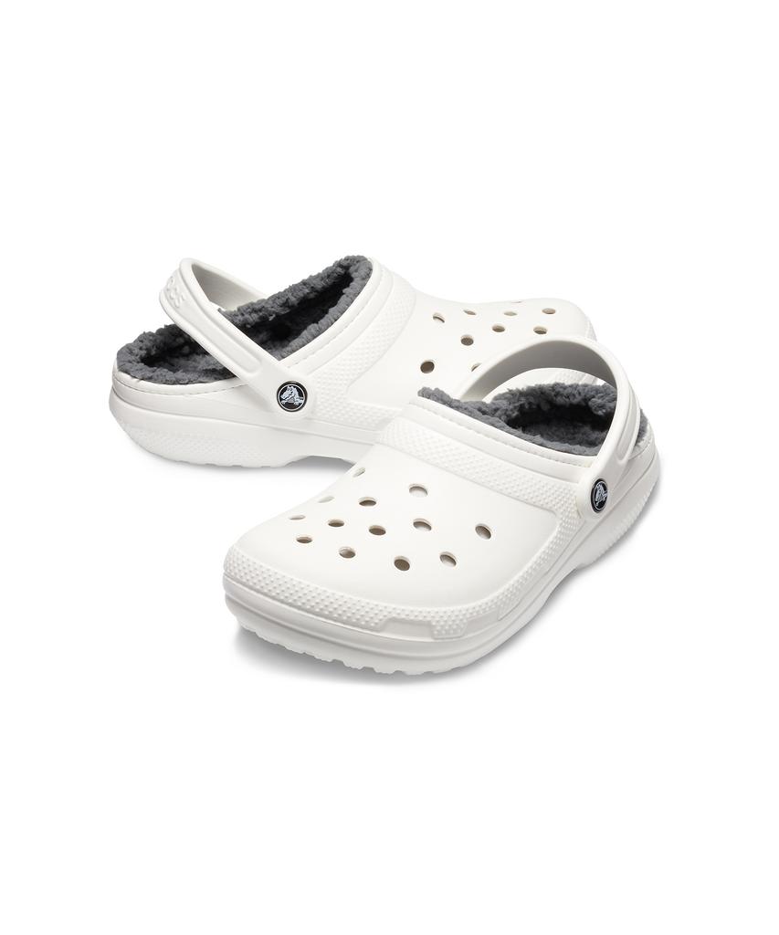 Crocs Classic Lined Clogs - White/Grey / 203591-10M