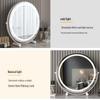 Roterbar cylindrisk LED-sminkspegel med fyllnadsljus