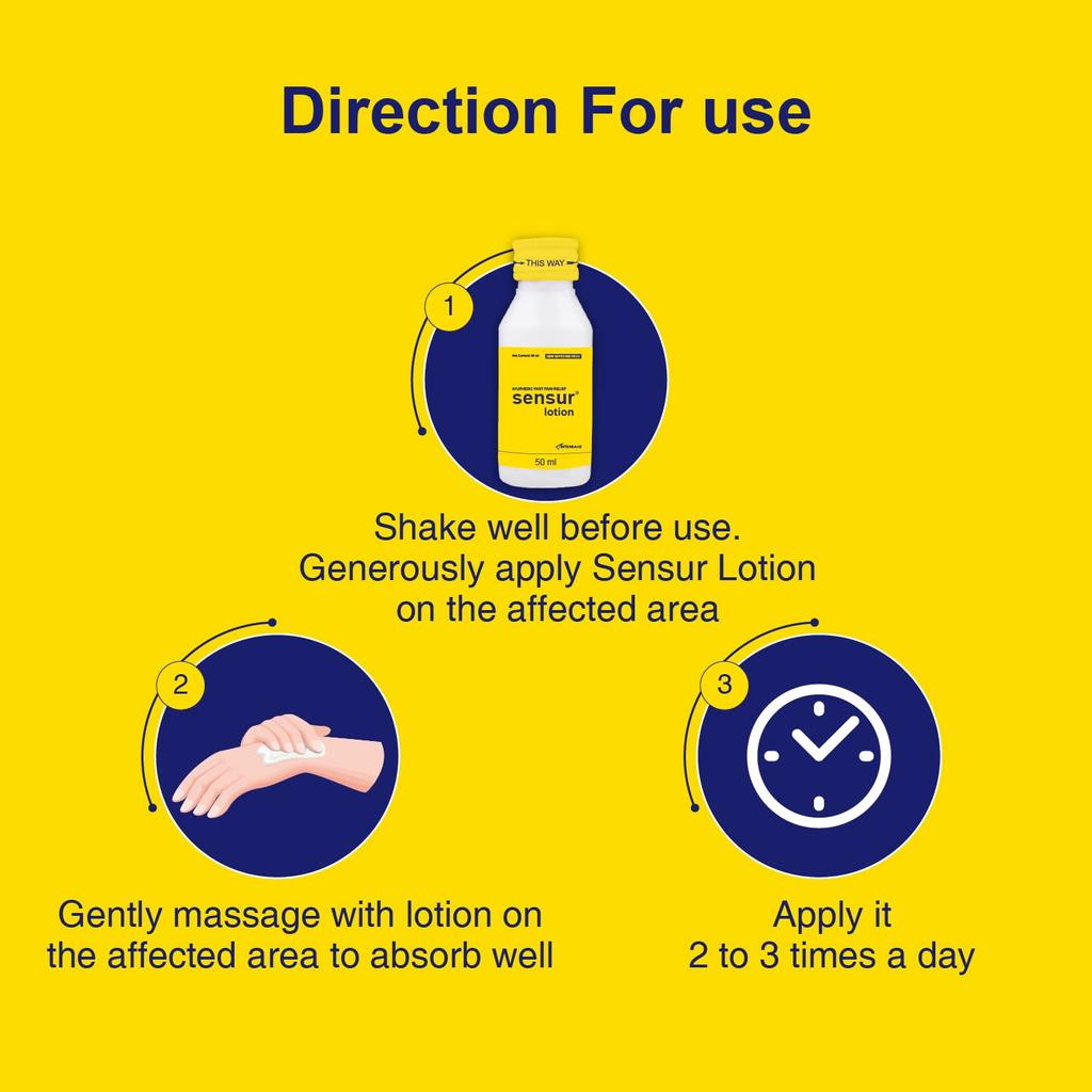 Sensur Natural Ayurvedic Pain Relief Lotion 50ml Pack of 2 Fast Acting Muscle Joint Relief