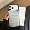 3D Puffer-Handyhülle für iPhone Air 17 16 15 14 13 Pro Max Tarnfarbene Daunenjacken Coole weiche Haptik Baumwollgefüllte Rückseite