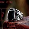 Fashion Vintage Stainless Steel Cross Rings for Men's Punk Creative Amulet Pentagram Ring Personality Jewelry Gift Wholesale