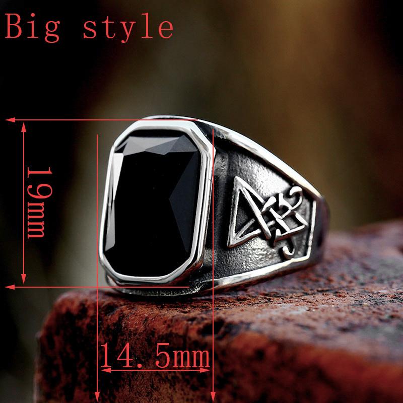 Fashion Vintage Stainless Steel Cross Rings for Men's Punk Creative Amulet Pentagram Ring Personality Jewelry Gift Wholesale