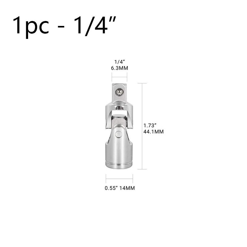 

Универсальный шарнирный набор торцевых ключей-трещоток, адаптер 1/4 3/8 1/2 , удлинитель, адаптер, аксессуары для авторемонтных инструментов из хромоникелевой стали