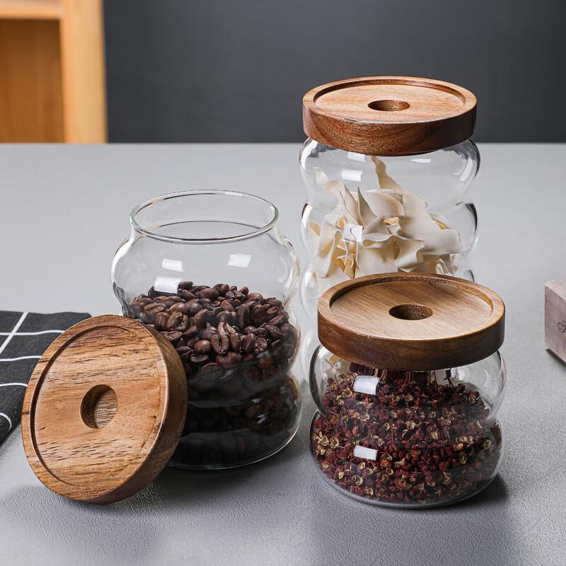 UOSU Glass Gourd Storage Jar with Lid