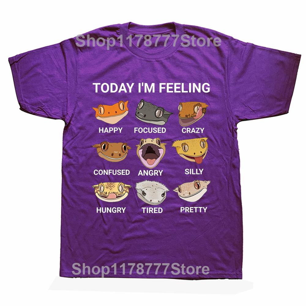 

Today Im Feeling Crested Gecko Lover Creative TShirt for Men Round Neck 100 Cotton T Shirt Hip Hop Gifts Streetwear 4XL