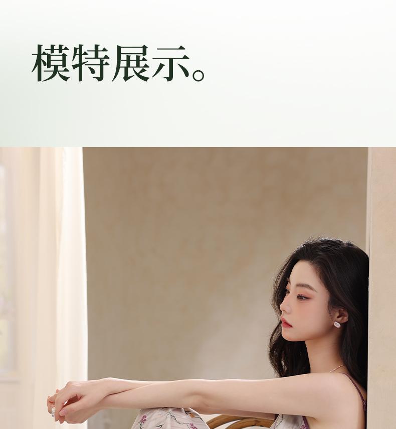 Xuan Liang [with chest cushion] Sleeping skirt for women in summer, thin woven pure cotton suspender, super long skirt, sexy vacation style pajamas
