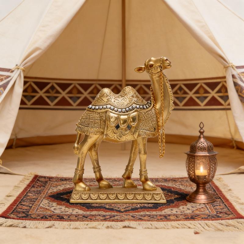 Classic Light Luxury Art Camel Statue: Indoor Decorative Item for Christmas, Halloween, Hanukkah, Thanksgiving, Valentine'S Day