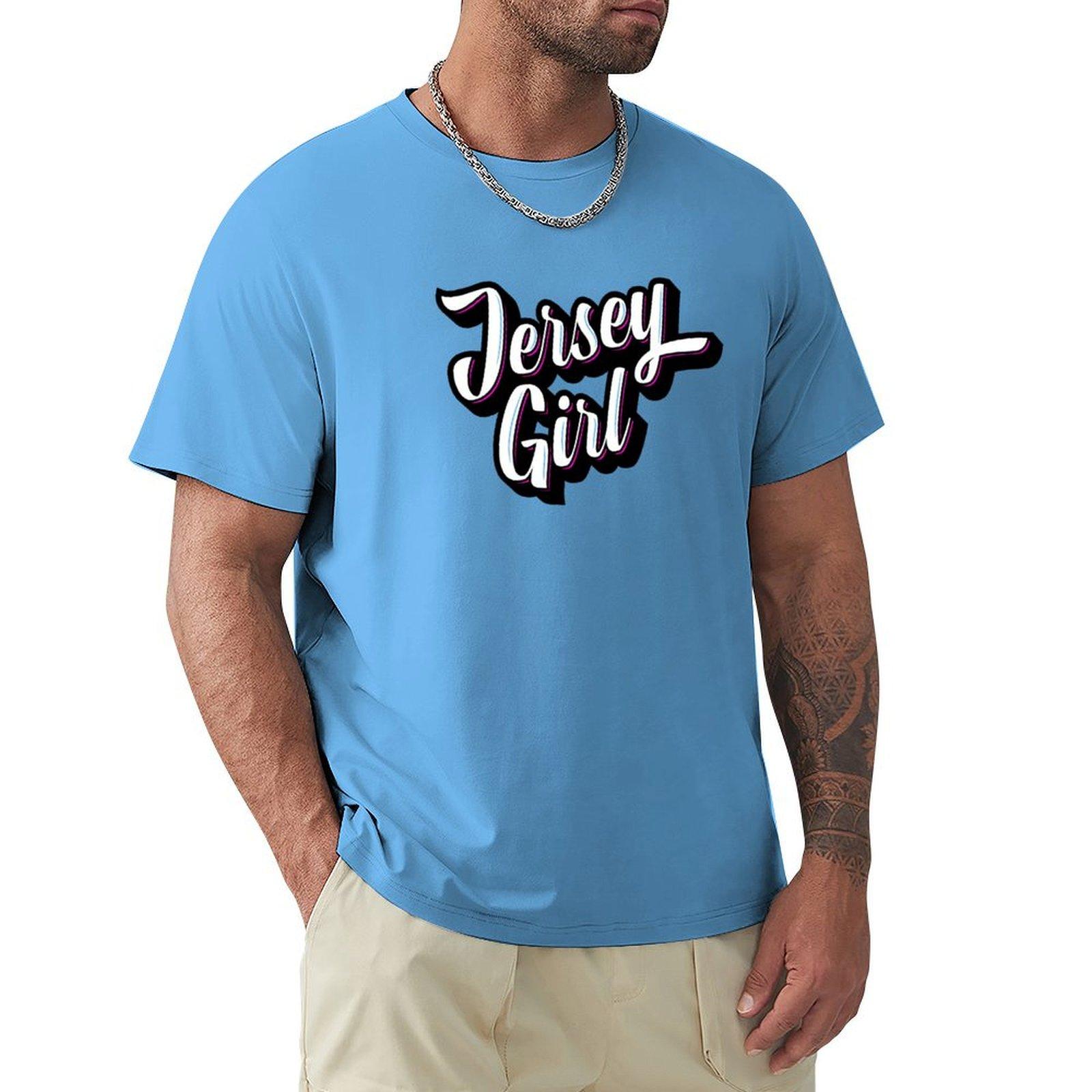 New Jersey - Jersey Girl T-Shirt plain cotton graphic tees blacks mens designer t shirt S