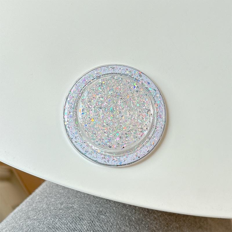 

Epoxy Glitter Sequins Round Magnetic Suction Magsafe Telescopic Paste Mobile Phone Airbag Bracket Grip Bracket