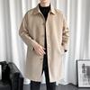 Frühlingsjacke Herren Casual Herren koreanischen Stil Mantel Herbst mittellangen Revers Herren Windbreaker