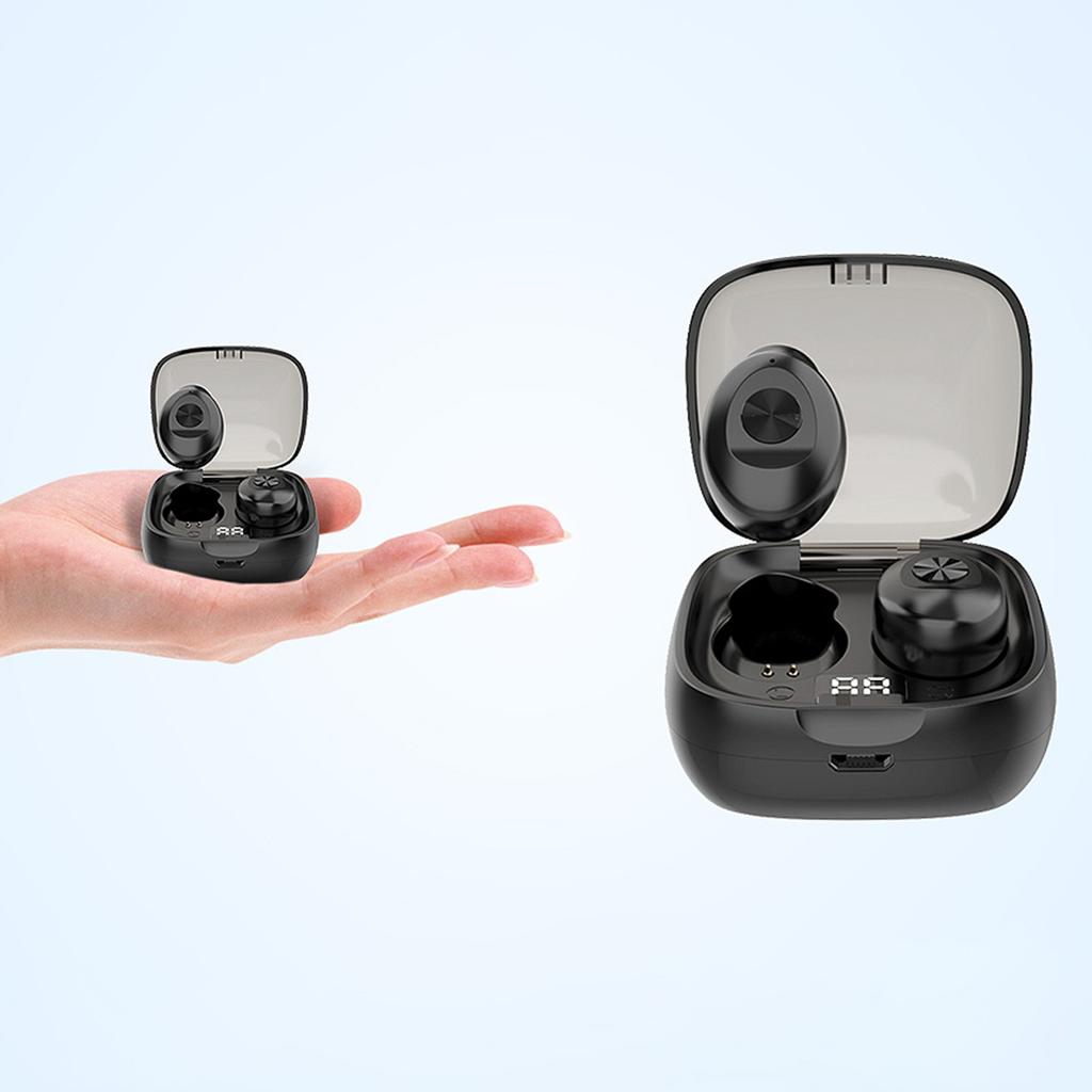 Bluetooth5.0 Earbuds Digital Display Screen Noise Reduction Stereo HiFi Wireless Earbuds with Speaker for Sports