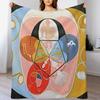 Manta Hilma af Klint Grupo de Arte IV Manta de Lançar Lã de Flanela Macia Quente