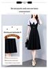 Stylish Slimming Plus Size Women's Mid-Length Summer Dress with Short Sleeves