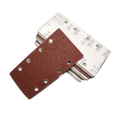 1 Stück Schleifstein 8 Löcher Quadrat Holz Polierwerkzeuge Glasschleifer 185*93mm Schleifpapier Körnung Beflocktes Schleifpapier