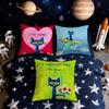 Süßer Cartoon P-Pete The Cat Kissenbezug Home Office Praktisch Nordische Schlichtheit Treffer Mit Reißverschluss Kissenbezug