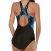 Printed One Piece Swimsuit Women Hollow Out Backless Triangle Skinny Sport Swimwear 2025 New Bathing Suit Professional Swimming