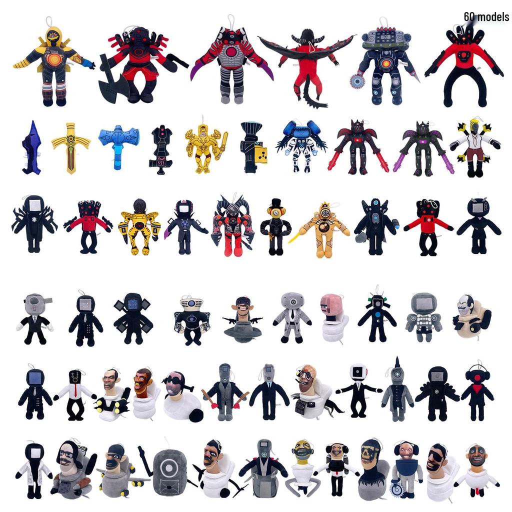 Skibidi Toilet Man Vs. Monitor Man Doll Plush Toy