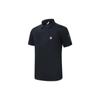 Logo Print Button Short Sleeve Polo Shirt Men Polo Shirts Deep-Black A11M321117FBK