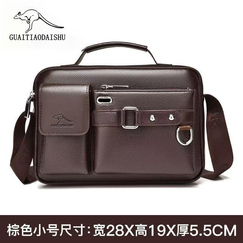Men's Briefcase Bag Oblique Span Bag Business Men's Bag Horizontal Handbag Shoulder Bag Men's Bag