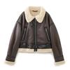 Women's Lamb Fur Faux Fur Coat Flip Lapel Thickened Warm Short Jacket Winter Fashion Retro Women's Jacket