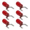 100Pcs Insulated Fork Terminals Copper PVC U Type Wire Connector Electrical Crimp Terminal 16‑14AWG