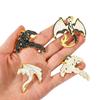 Creativity Personality Black White Dinosaur Monster Cthulhu Snake Eagle Metal Badge Brooch for Women Men Jewelry Accessory Gifts
