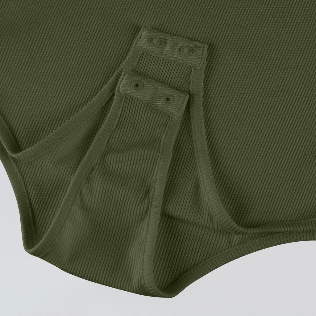 Dámské jednodílné tričko s dlouhým rukávem a výstřihem do V, jednobarevný overal