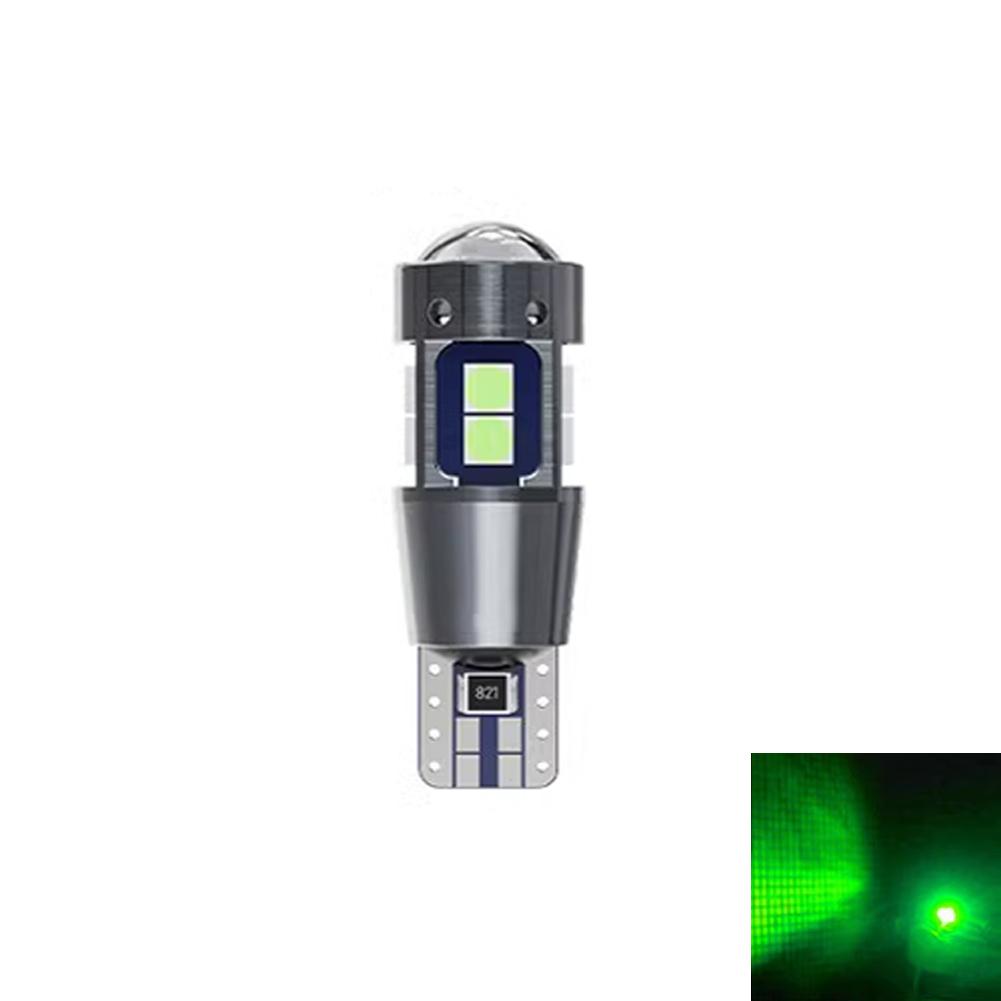 

T10 Автомобильный светодиод Canbus No Error 5W5 DC 12V 3030 10SMD Внутренний боковой свет Габаритные лампы для парковки Лампочки для автомобильного номерного знака Супер яркие зелёный