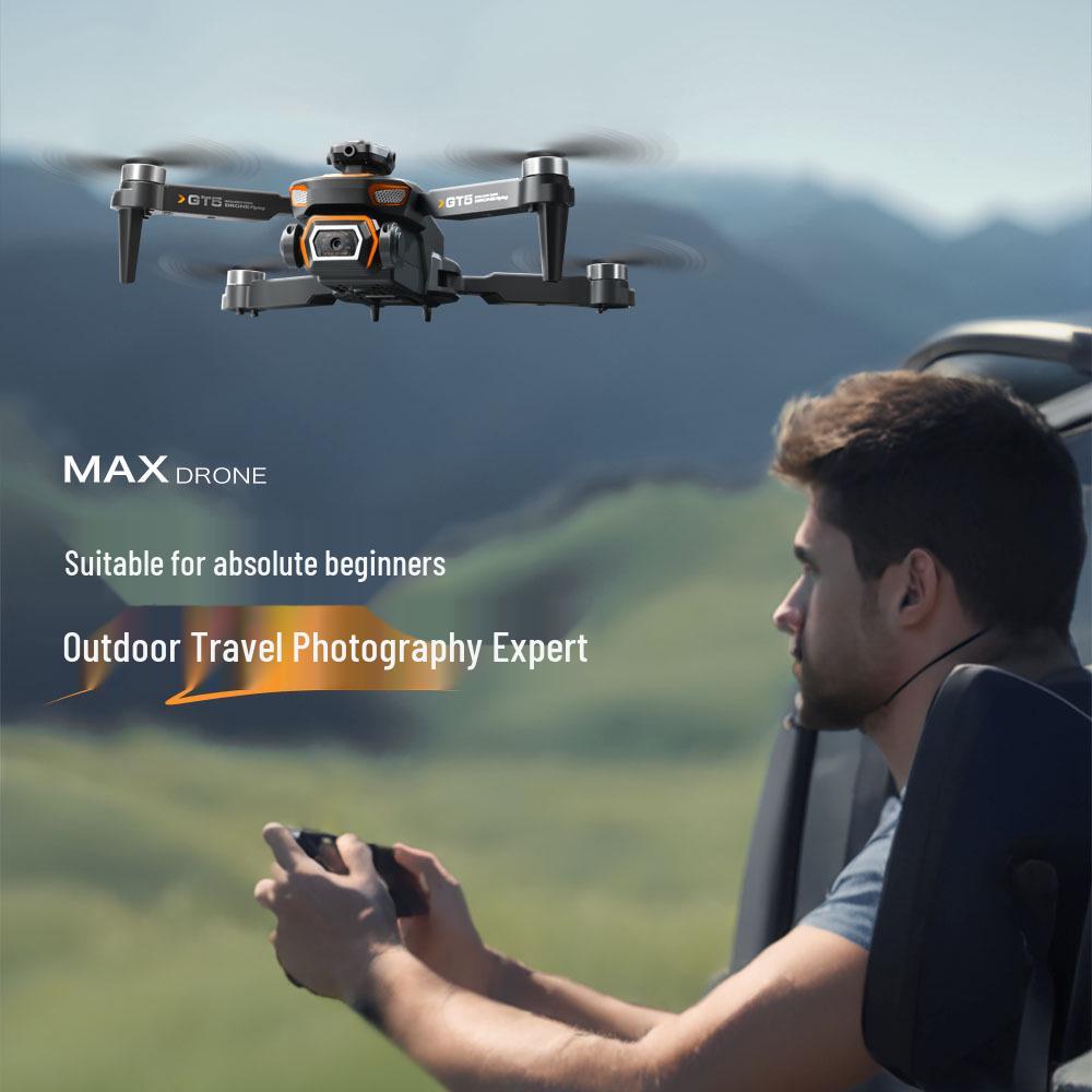 GT5 Drone with Brushless Motor, Optical Flow, Obstacle Avoidance, Remote Control, and Aerial Photography Capability.