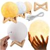 3D Moon Night Lamp, Moon Light, Ball, for the Cabinet with Stand, USB Base